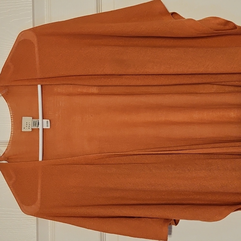 A New Day Burnt Orange Open Front Knitwear - Picture 2 of 10